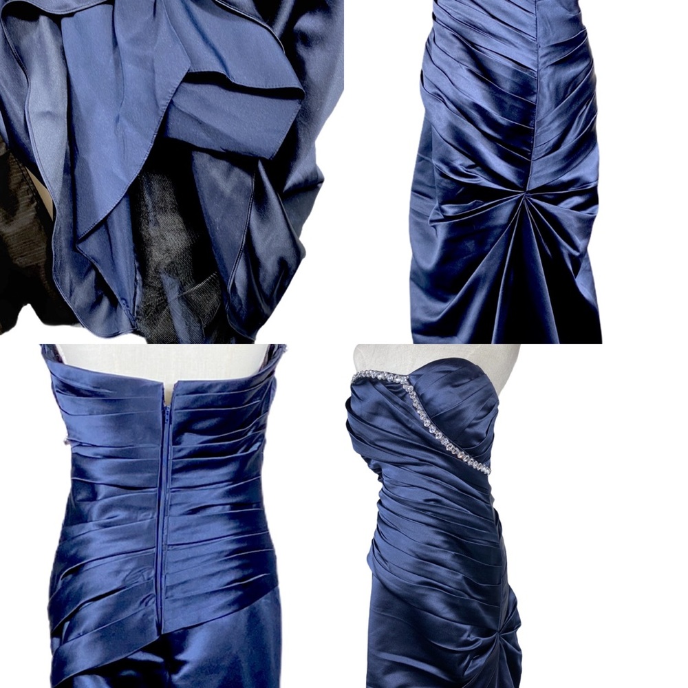 Bill Levkoff size 8 cocktail/long Prom dress blue - Picture 5 of 9